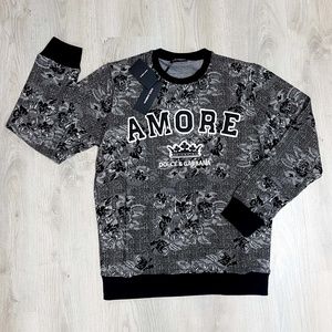 Dolce & Gabbana Amore Grey Sweatshirt